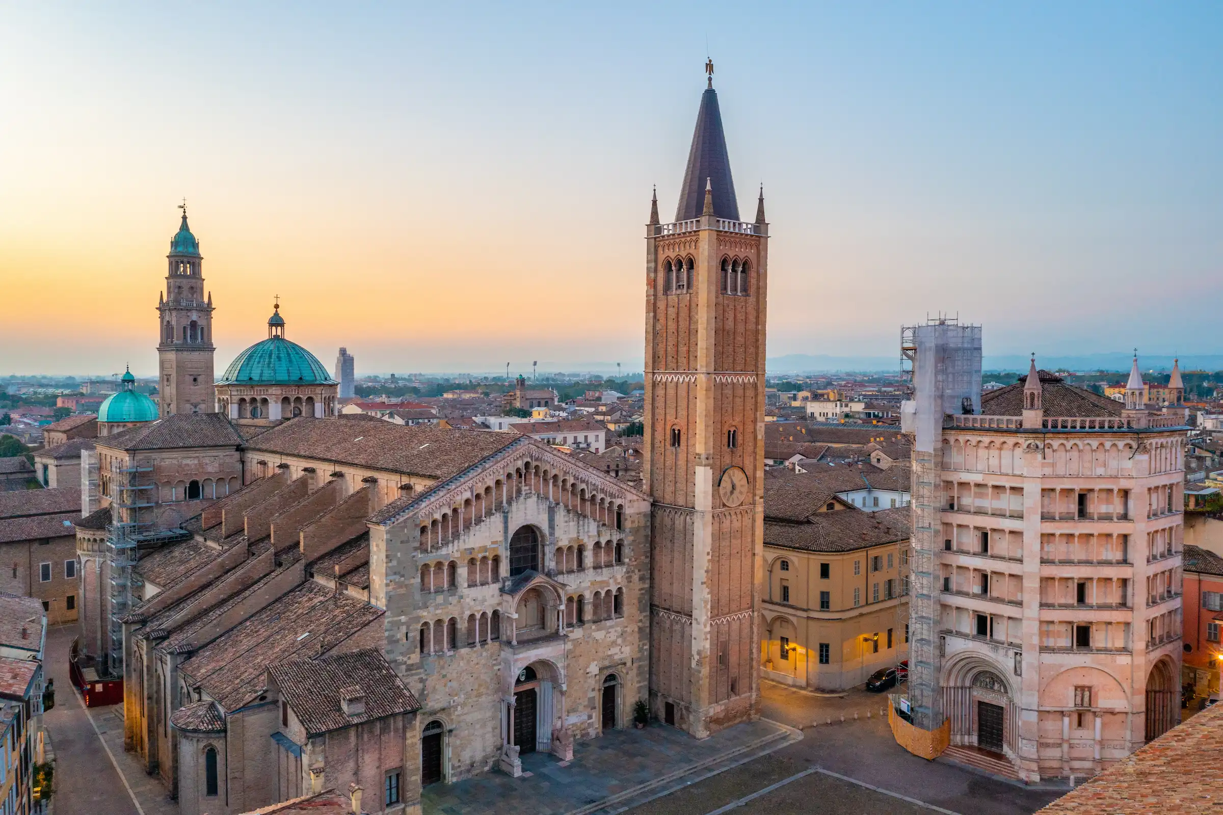 Visione dall'alto Duomo di Parma